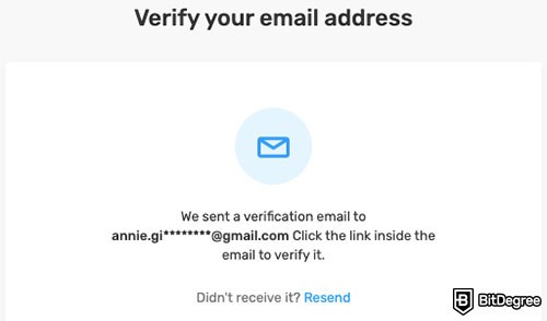 Ulasan Kriptomat: verifikasi email. 