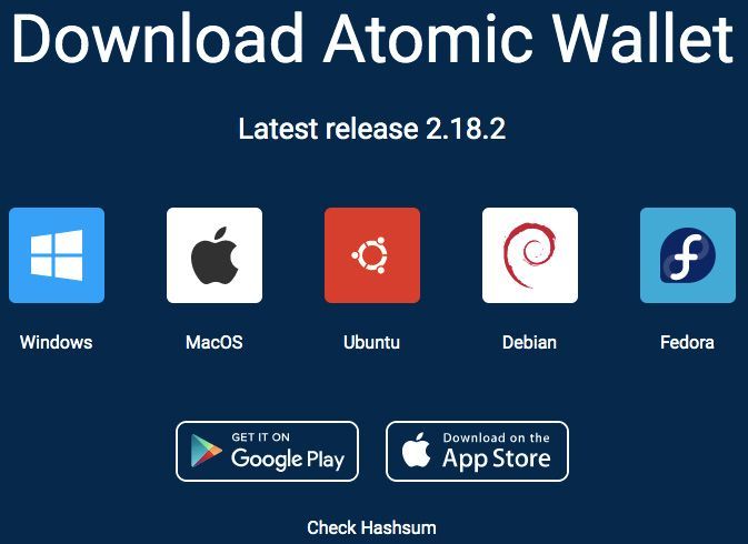 Avis atomic wallet: téléchargement.