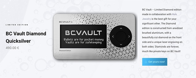 BC Vault review: Diamond Quicksilver version of the wallet.