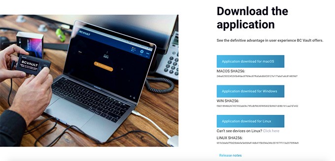 BC Vault review: download the application.
