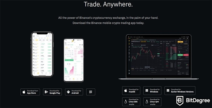 Best crypto app: Binance.