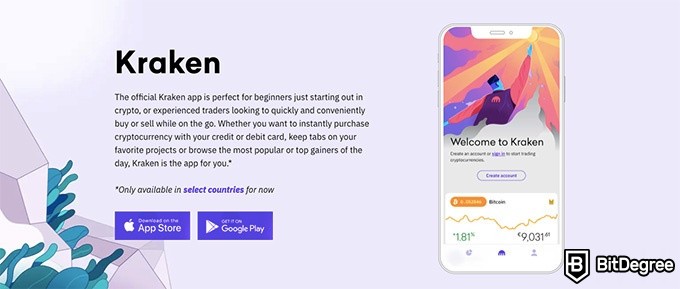 Mejor App para Criptomonedas: Aplicación Kraken.