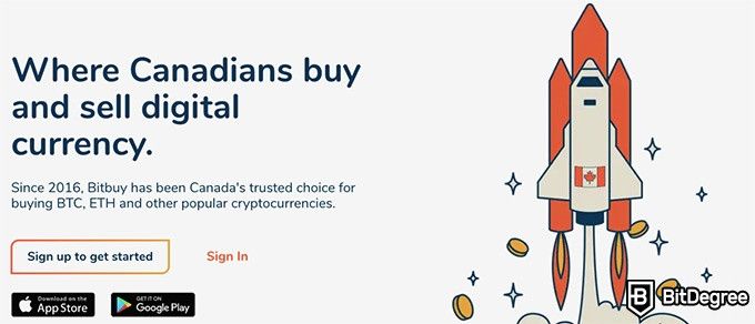 Sàn tiền ảo ở Canada: BitBuy.