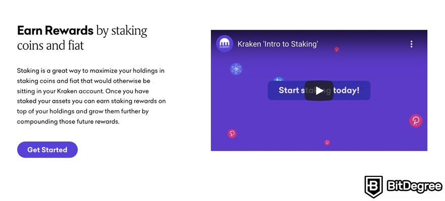 Best crypto staking platform: Kraken's staking functionality.