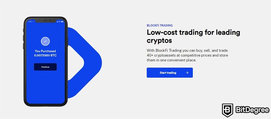 Best cryptocurrency broker: BlockFi low-cost trading.