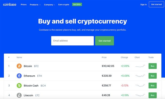 Ví tiền điện tử tốt nhất: Ví web Coinbase.