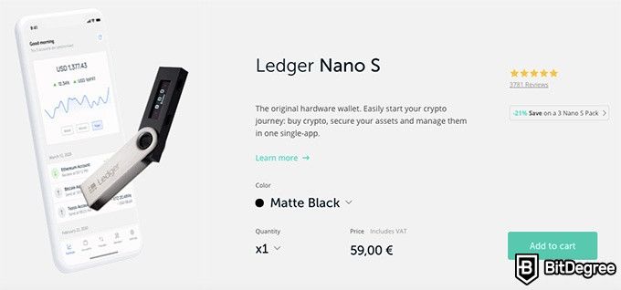 Best Dogecoin wallet: Ledger Nano S.