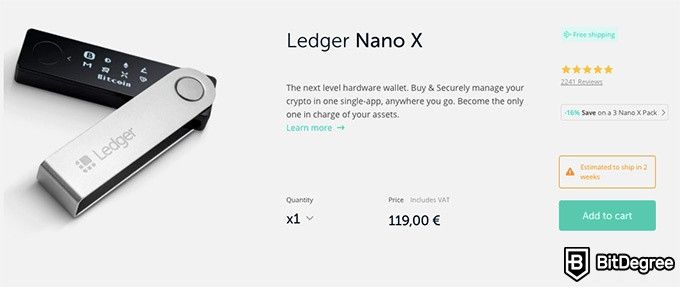 Best Dogecoin wallet: Ledger Nano X.