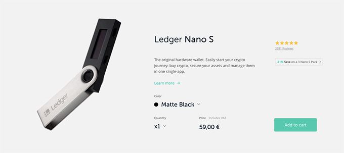 Best NEO wallet: Ledger Nano S.