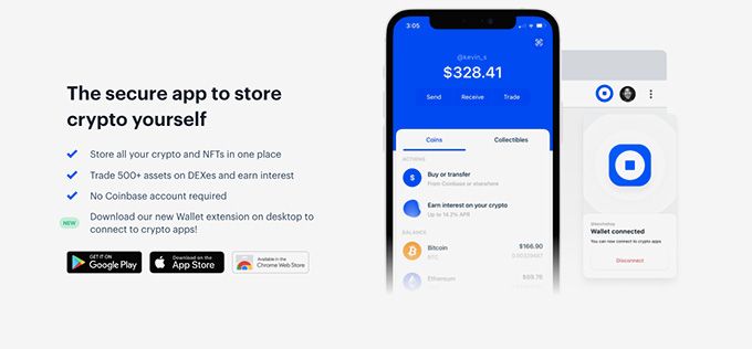 Dompet NFT Terbaik: Coinbase Wallet.