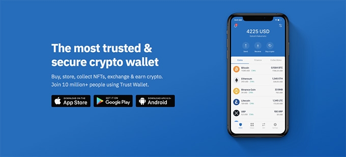 Best NFT wallet: Trust Wallet.