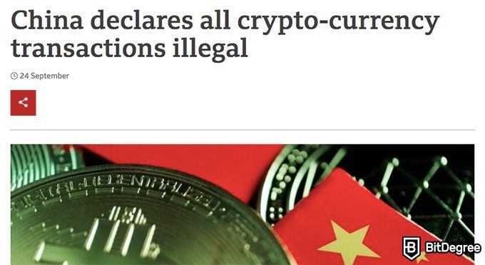 Best time to buy Bitcoins: China's ban on crypto transactions.