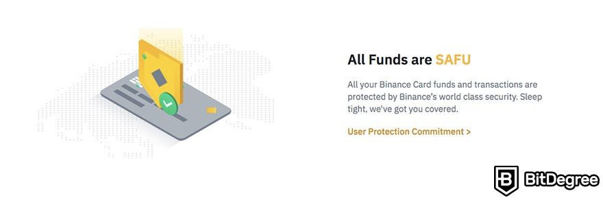 Binance cashback card: all funds are SAFU.