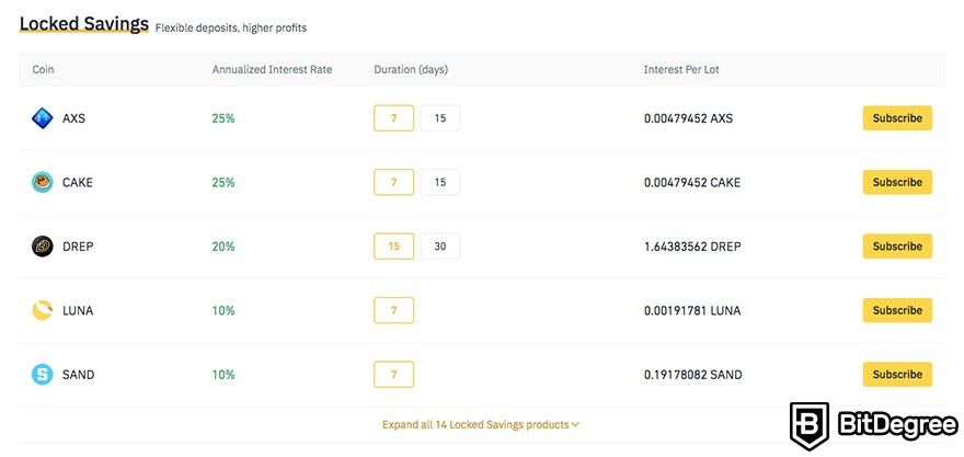 o que é binance earn: poupança trancada do binance earn