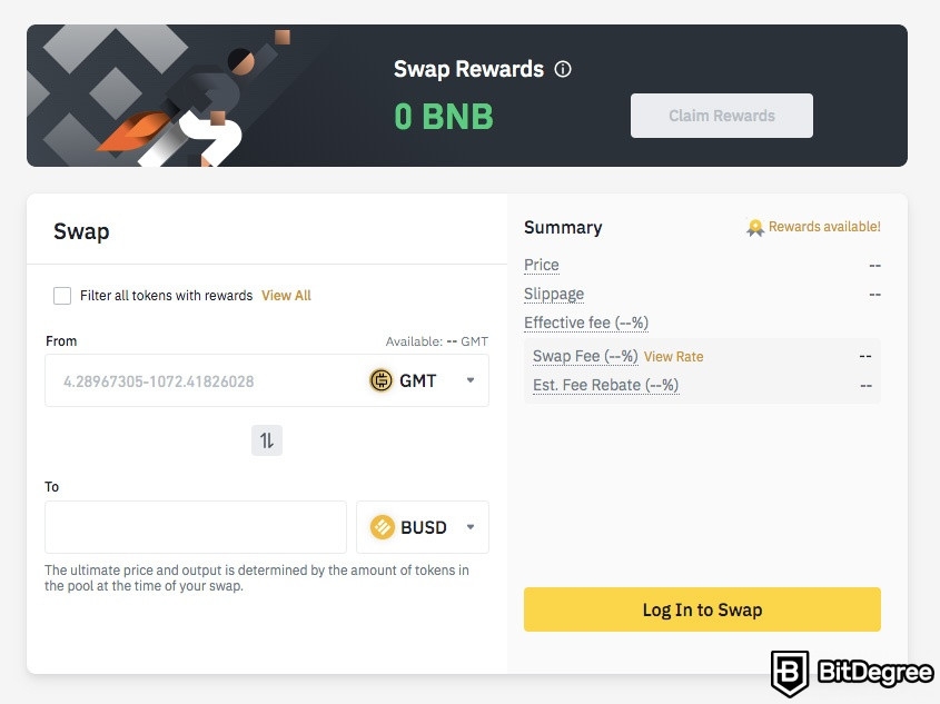 Apa itu Binance Earn: Farming swap.