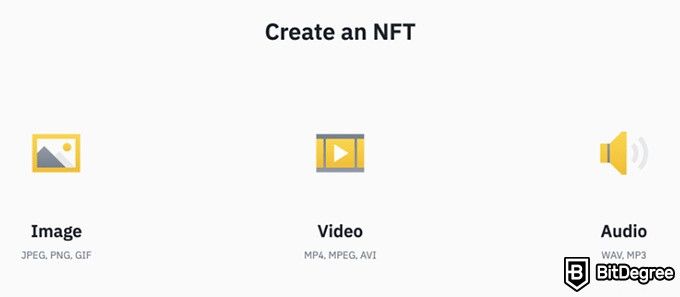 Binance NFT: создание NFT.