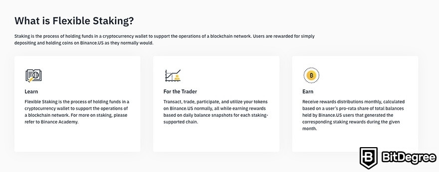 Staking en Binance: Staking Flexible.