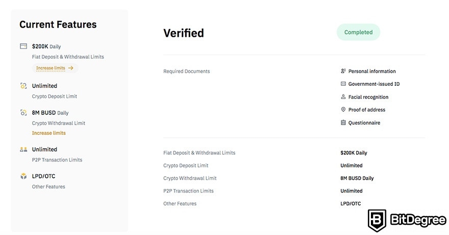 Staking Binance: Verifikasi KYC.