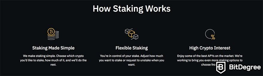 Binance US review: how staking works.
