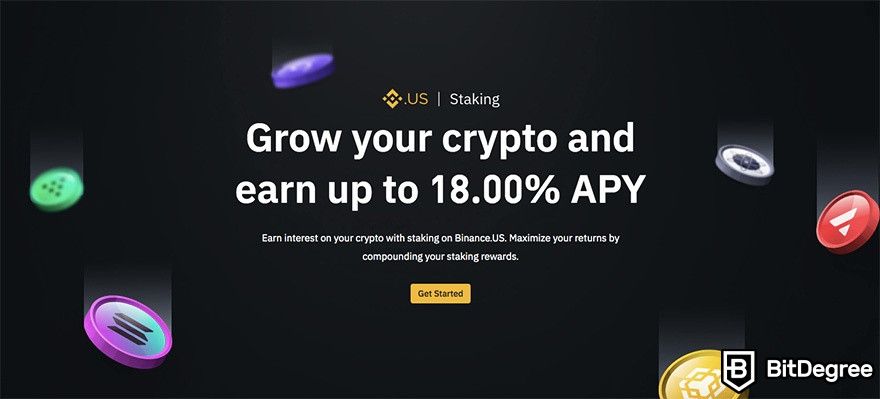 Đánh giá Binance US: đặt cược, lên tới 18% APY.