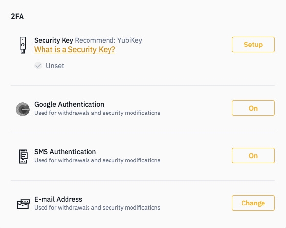 Binance wallet review: security features.