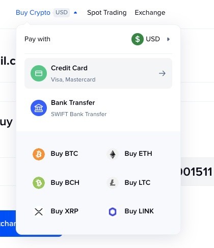 Binaryx review: buying crypto with a credit card.