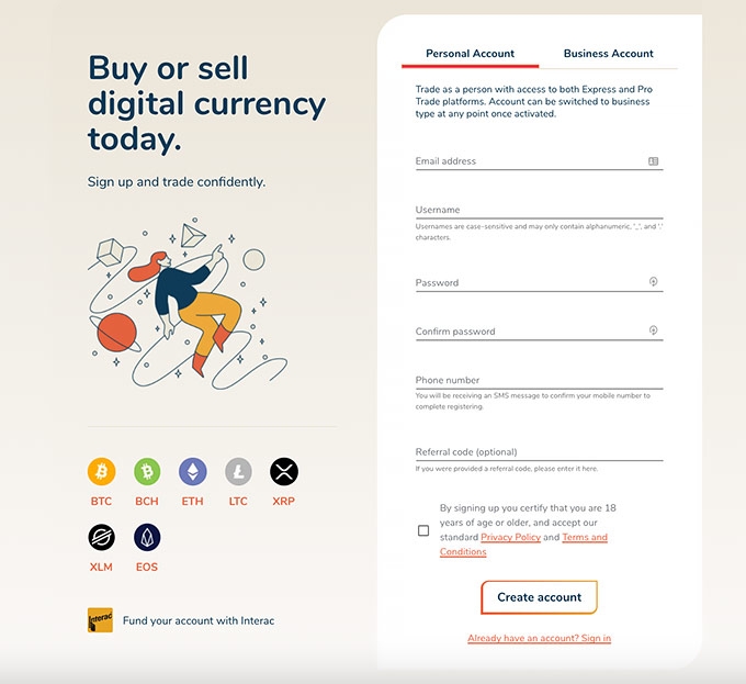 Bitbuy review: registration.