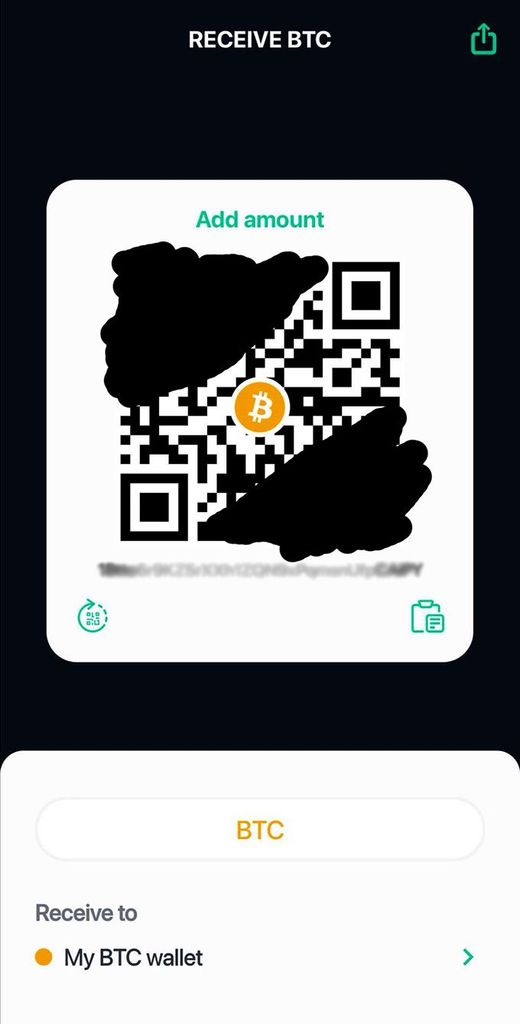 Bitcoin.com wallet: QR-код.