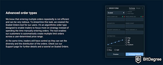 Bitfinex отзывы: продвинутые типы ордеров.