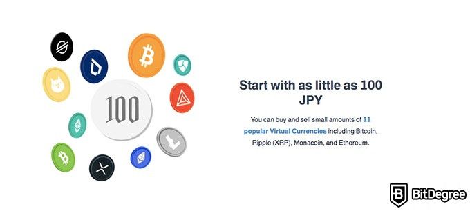 bitFlyer review: as little as 100 JPY.
