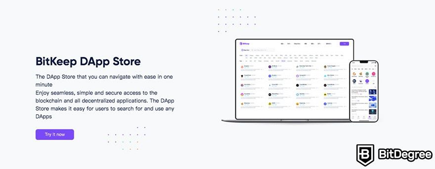 BitKeep wallet review: dApp store.