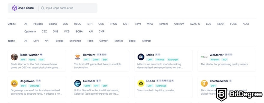 Ví BitKeep: cửa hàng dApp.