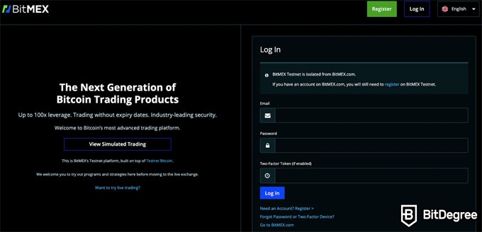 Reseña BitMEX: BitMEX TestNet.