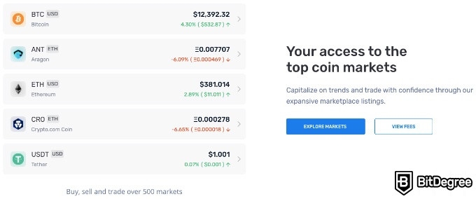 Bittrex VS Binance: top coin markets.