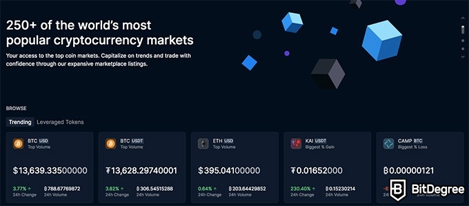 Bittrex или GDAX: более 250 криптовалют.