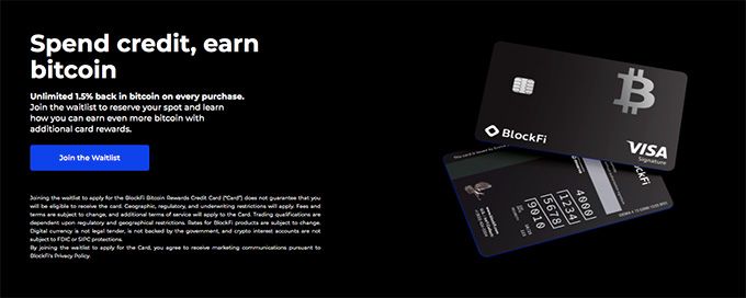 BlockFi review: BlockFi credit card.