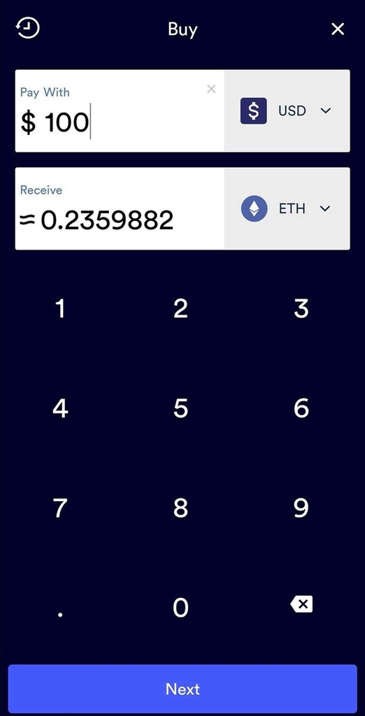 Đánh giá BRD Wallet: số lượng Ether bạn muốn mua.