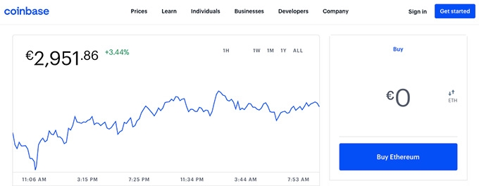 Membeli NFT: Ethereum di Coinbase.