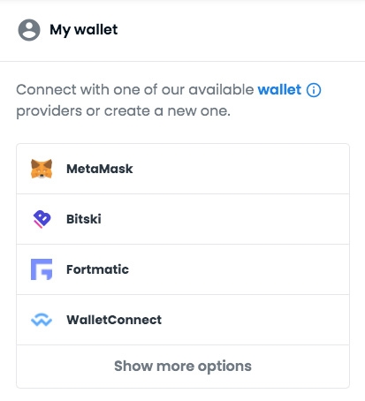 Buy NFT: the wallets supported on OpenSea.