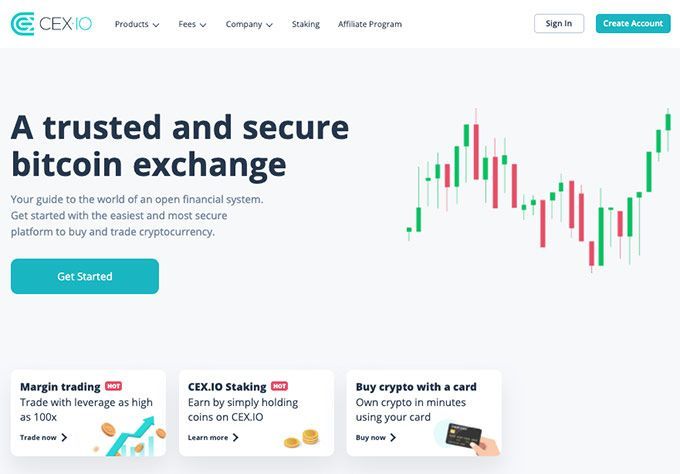 How to buy Ripple: Cex homepage.