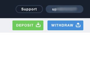 Cex wallet review: deposit and withdraw buttons.