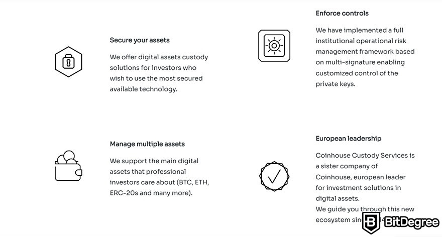 Đánh giá Coinhouse: quản lý lưu ký cho các nhà đầu tư tổ chức.