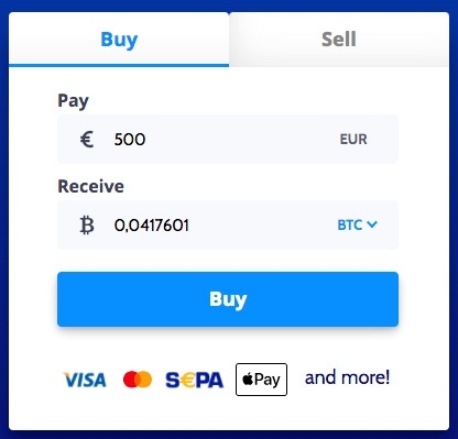 Coinmama review: buy and sell functionality.