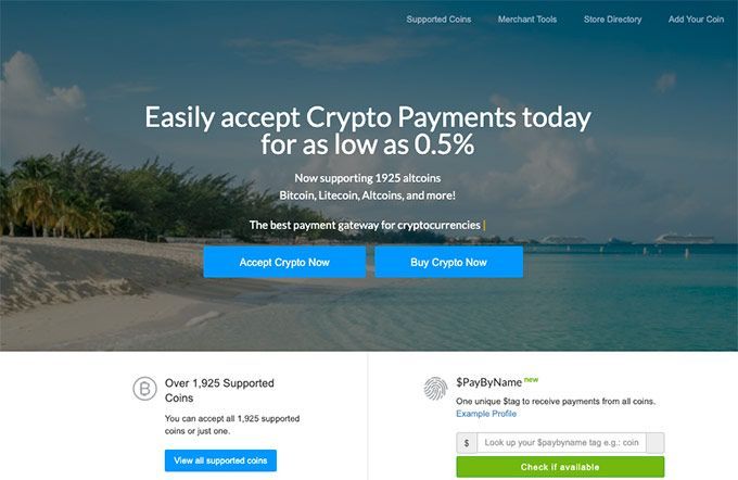 Best Ripple Wallet: Coinpayments homepage.