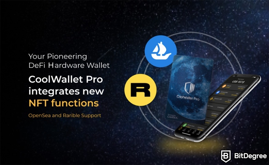 Análise da CoolWallet Pro: integrações com a OpenSea e a Rarible.