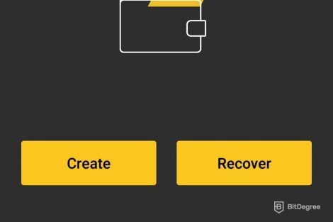 Ulasan CoolWallet S: Klik 'Create' dalam Aplikasi.