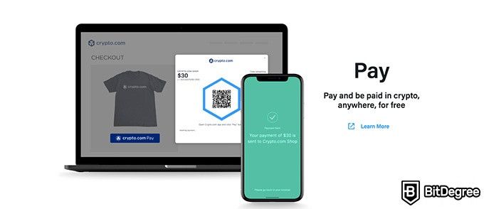 Análise da Crypto.com: pague com criptomoeda.