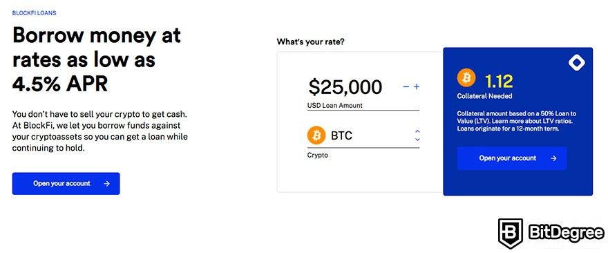 Melhores Plataforma de Empréstimo de Cripto: BlockFi.