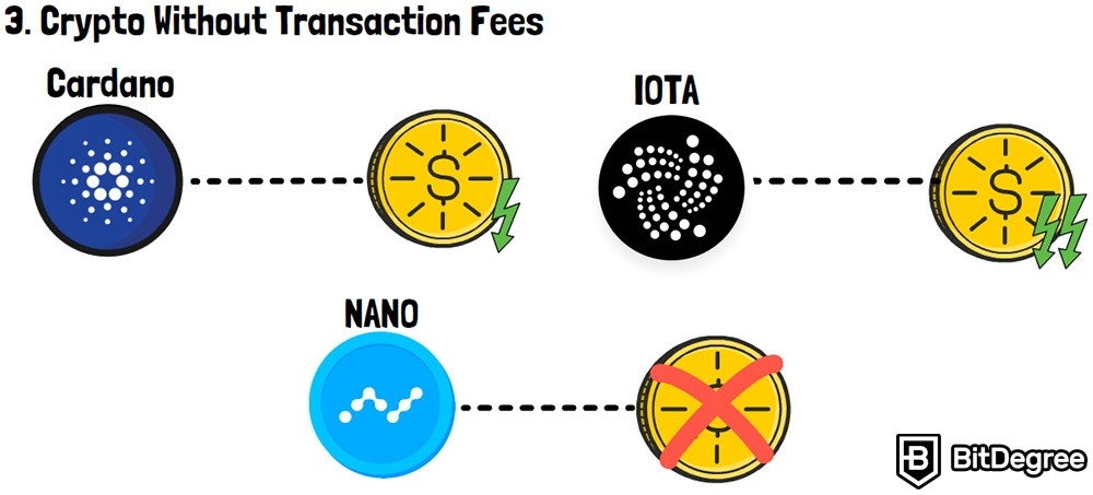 Diferentes Taxas de Criptomoedas: Criptomoeda sem taxas de transação.