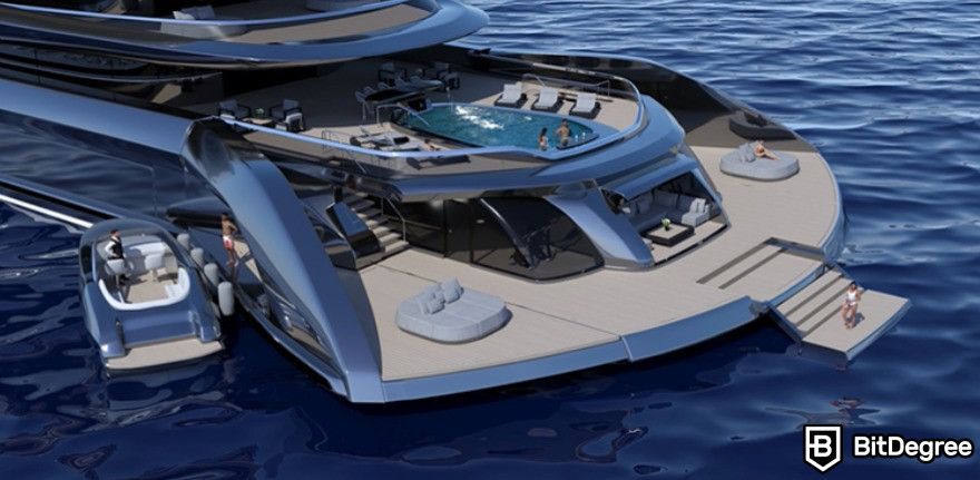Cyber Yachts Offer Metaverse and Physical Mega Yacht for 400 Million: preview of the Indah mega yacht.